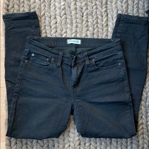 Madewell black zippered ankle jeans
